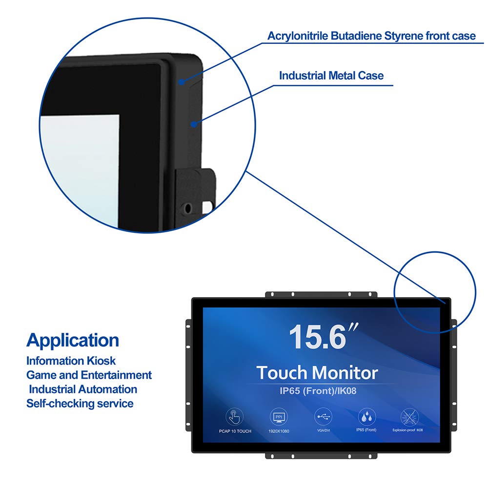 GreenTouch 10-point PCAP touchscreen enables precise multi-touch control in panels.