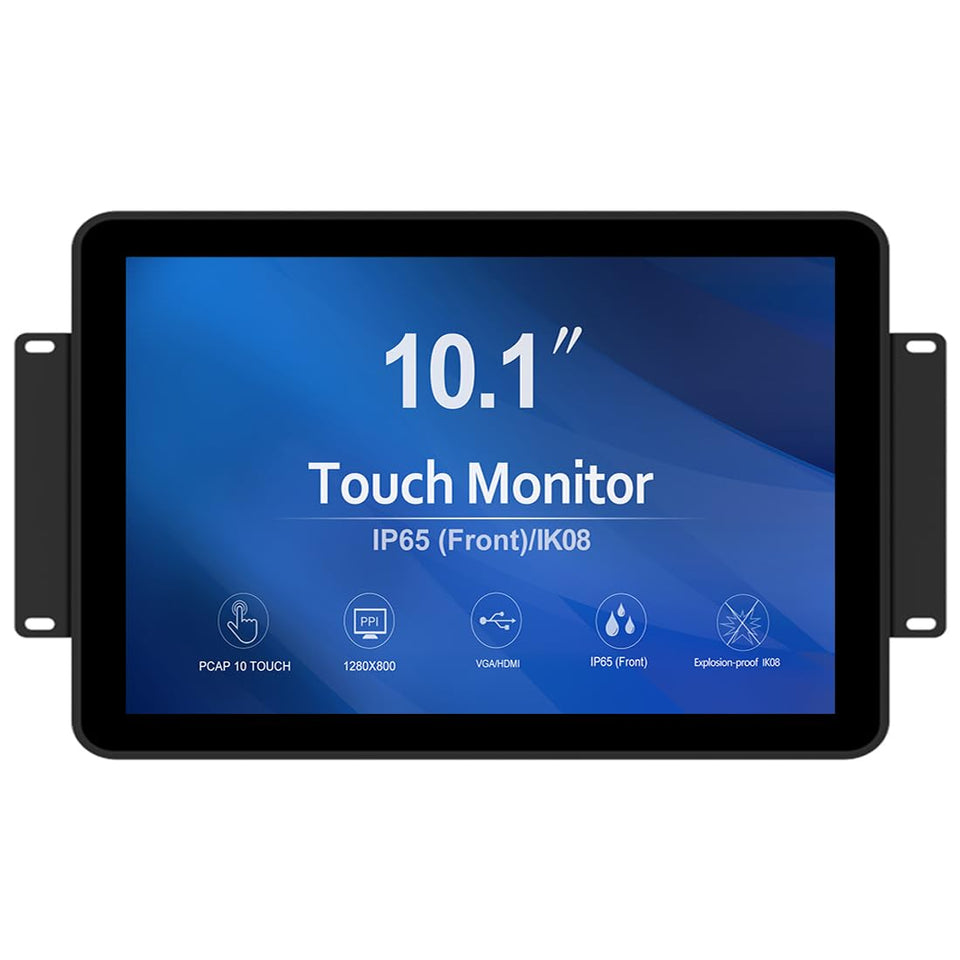 GreenTouch 10-point front view waterproof open-frame display for rugged environments.