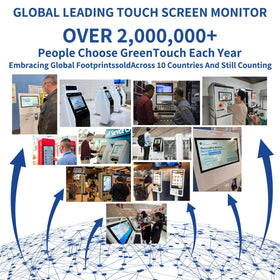 GreenTouch 15in open-frame monitor desk-mounted for compact control panels.