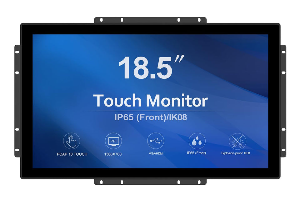 GreenTouch 18.5 open-frame monitor front view ideal for kiosk deployments.