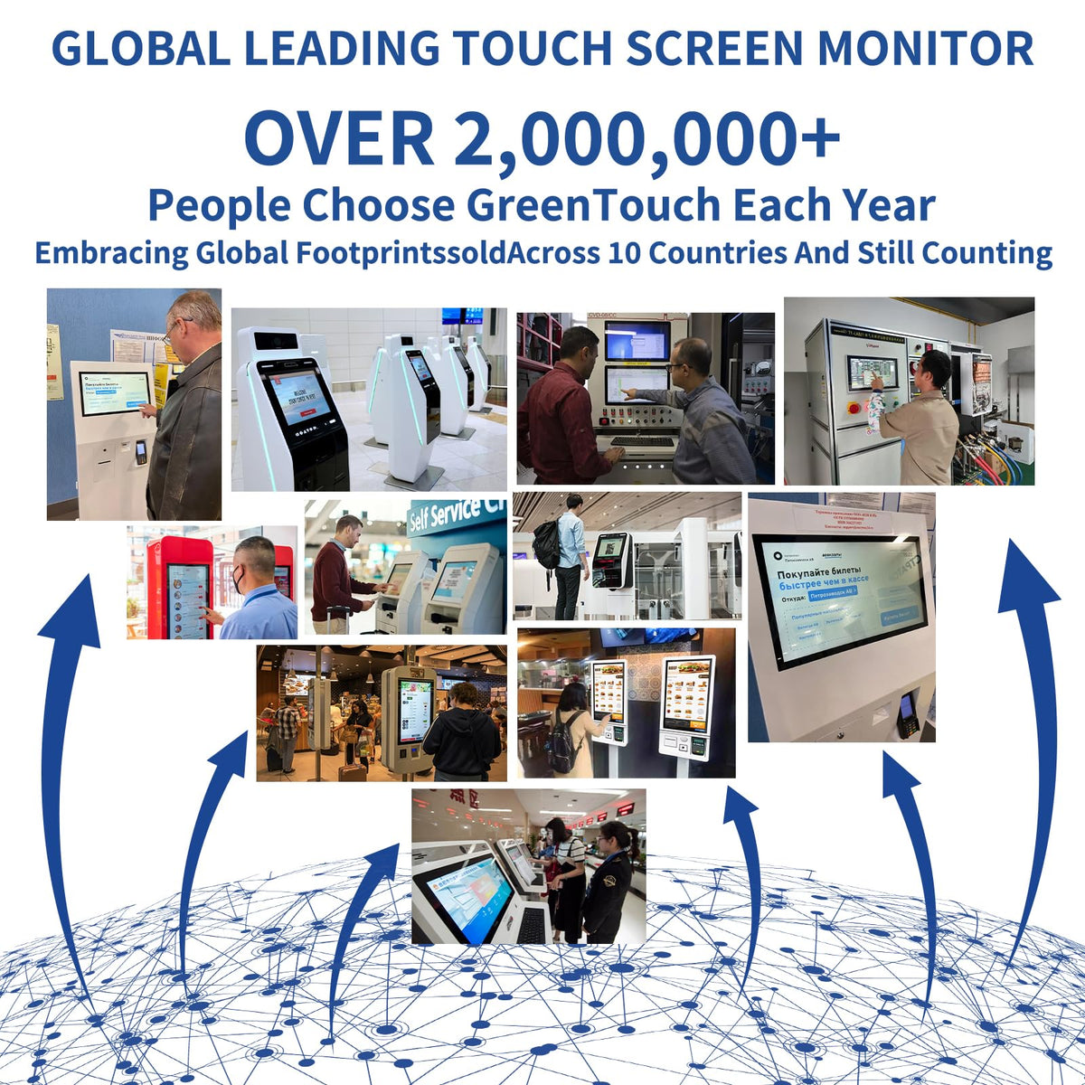 GreenTouch TFT LCD panel delivering vivid colors and wide viewing angles on the 23.8-inch display.