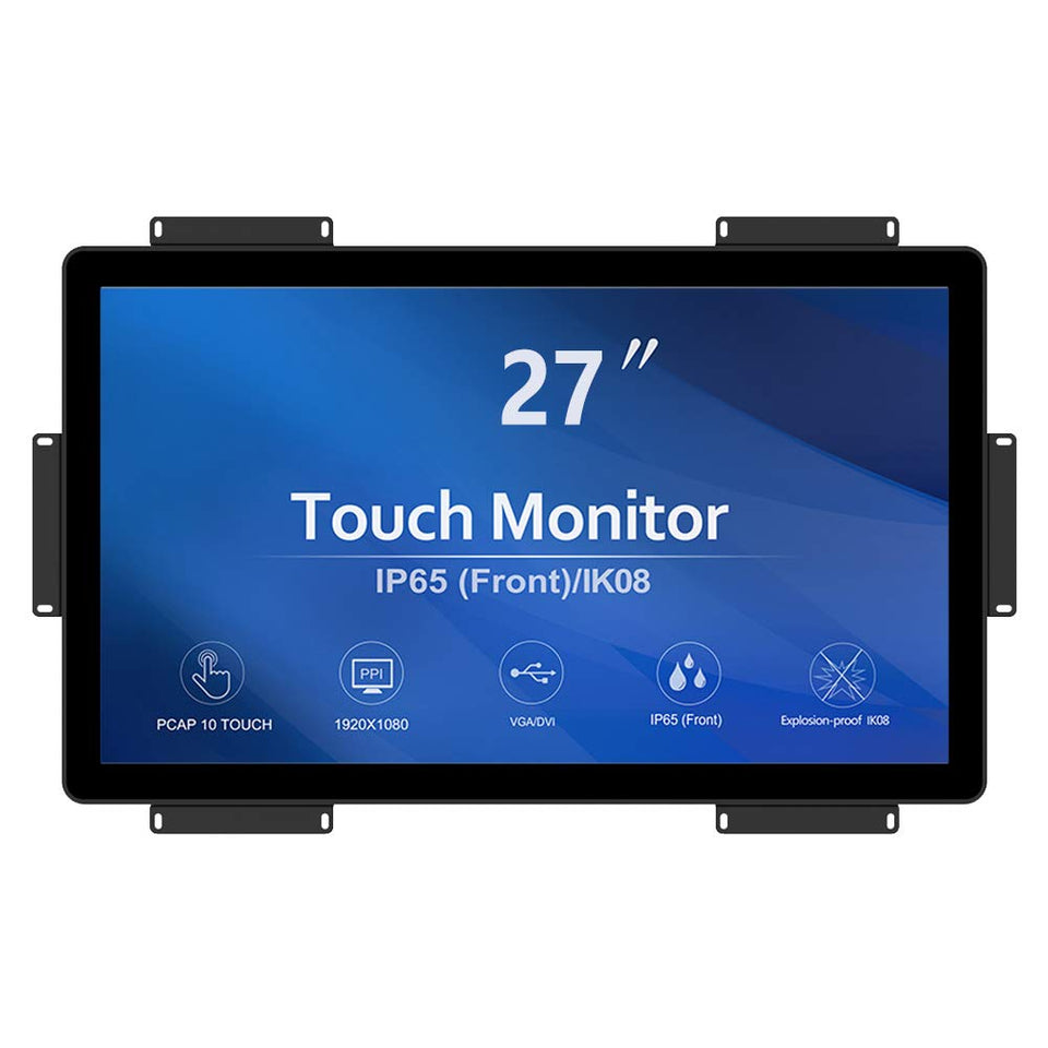 GreenTouch 27in open frame front view for interactive kiosks