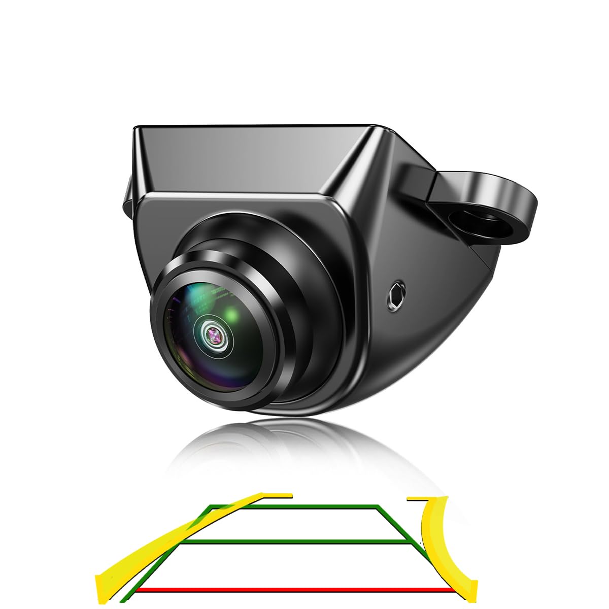 GreenYi backup camera with trajectory guide line shows your path while reversing.