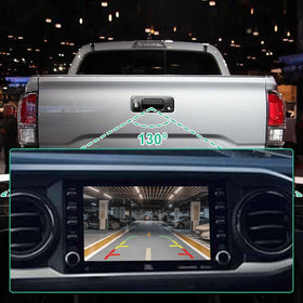 GreenYi camera mounted on Toyota Tacoma demonstrating factory fitment