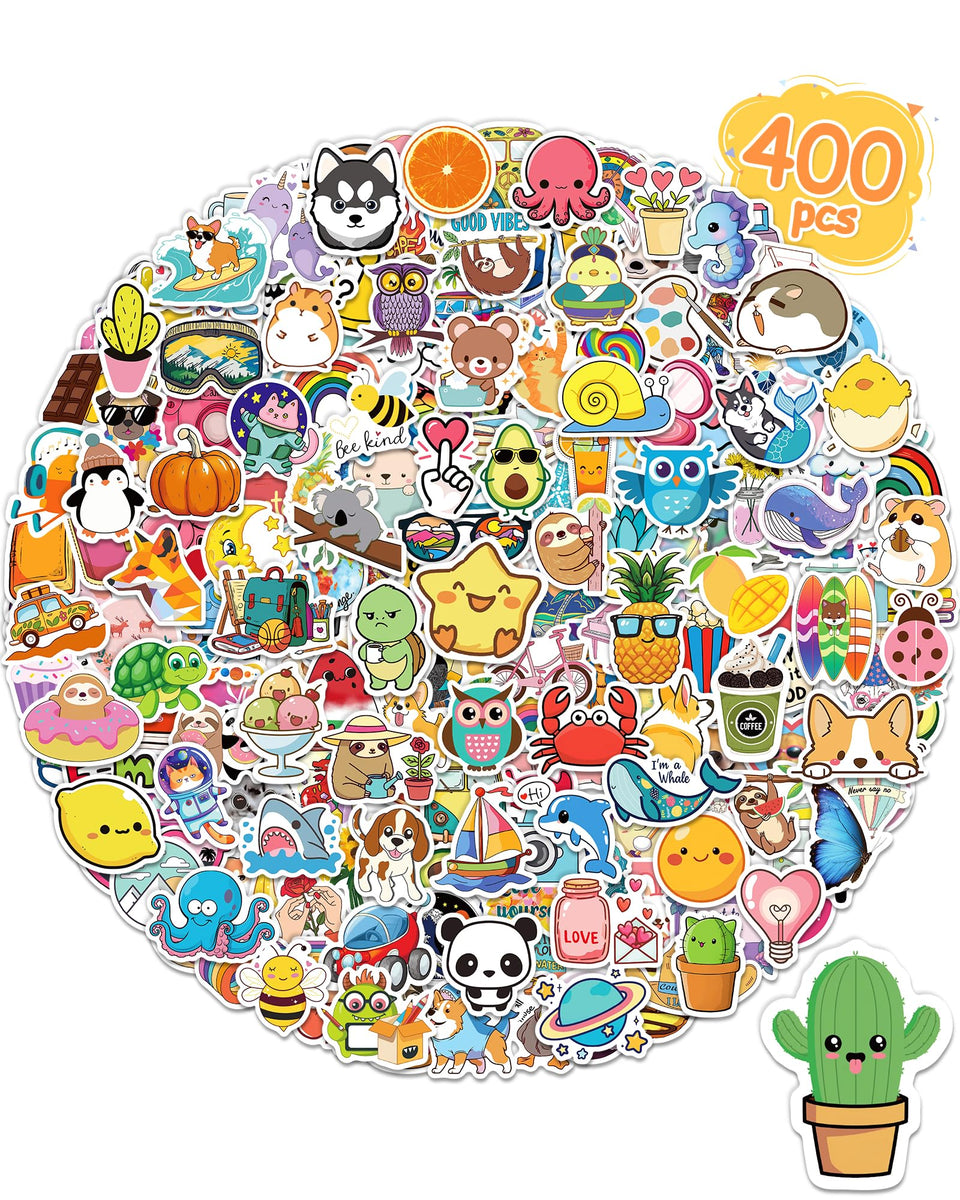 Greingways water bottle stickers collection adds playful color with waterproof durability.