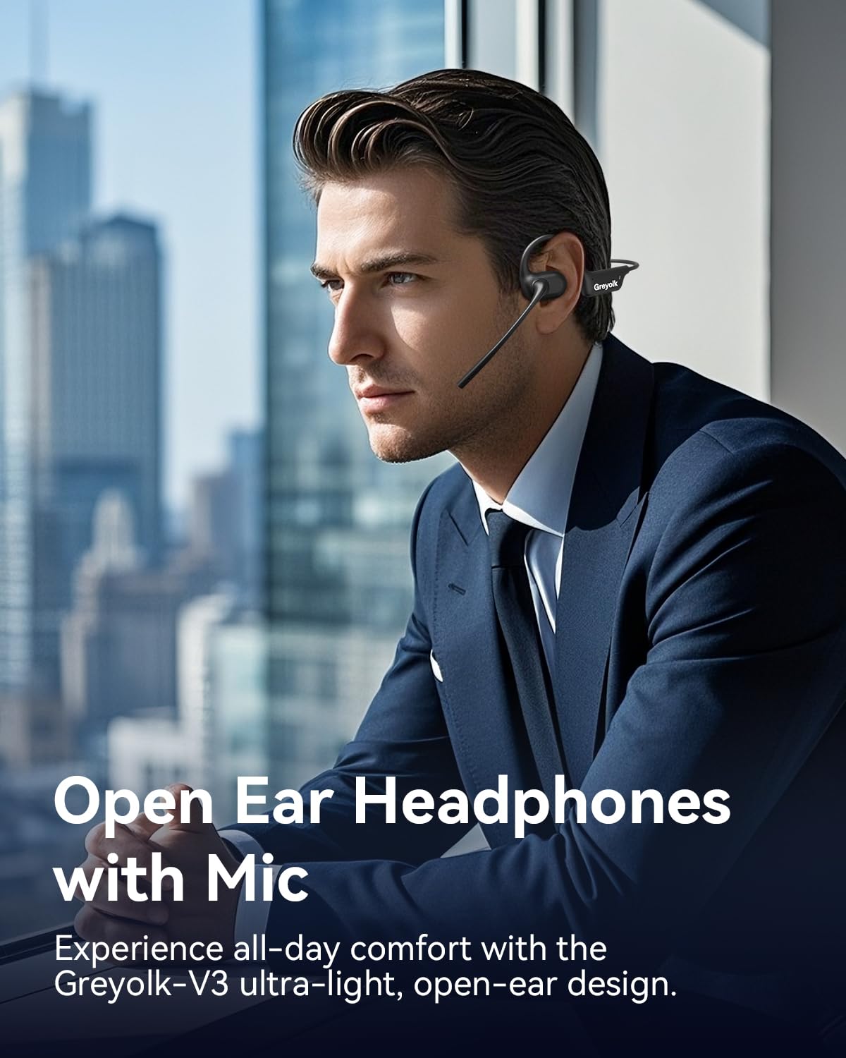 Greyolk AI Noise Cancelling Microphone reduces background noise for meetings and calls