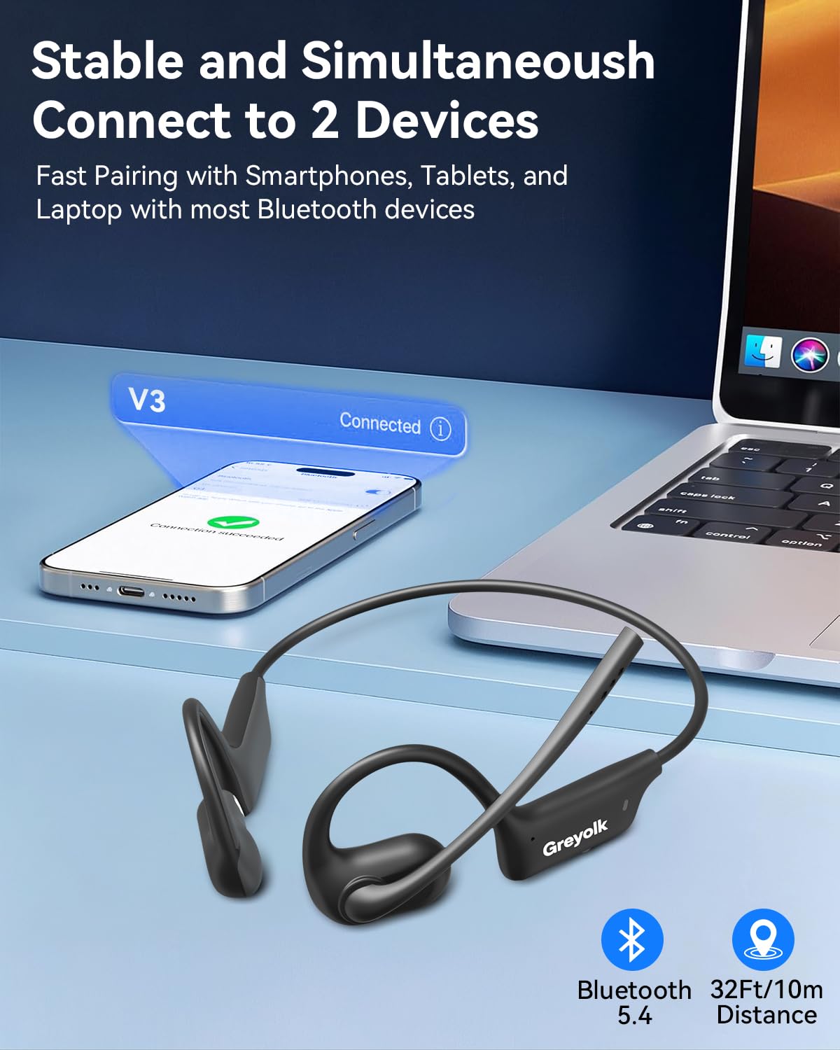 Greyolk 270-degree rotatable microphone ensures voice clarity in calls and meetings
