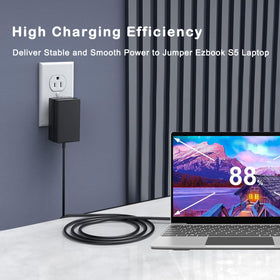 GRNPOWCN 12V adapter side view showcases compact, travel-friendly design for daily use