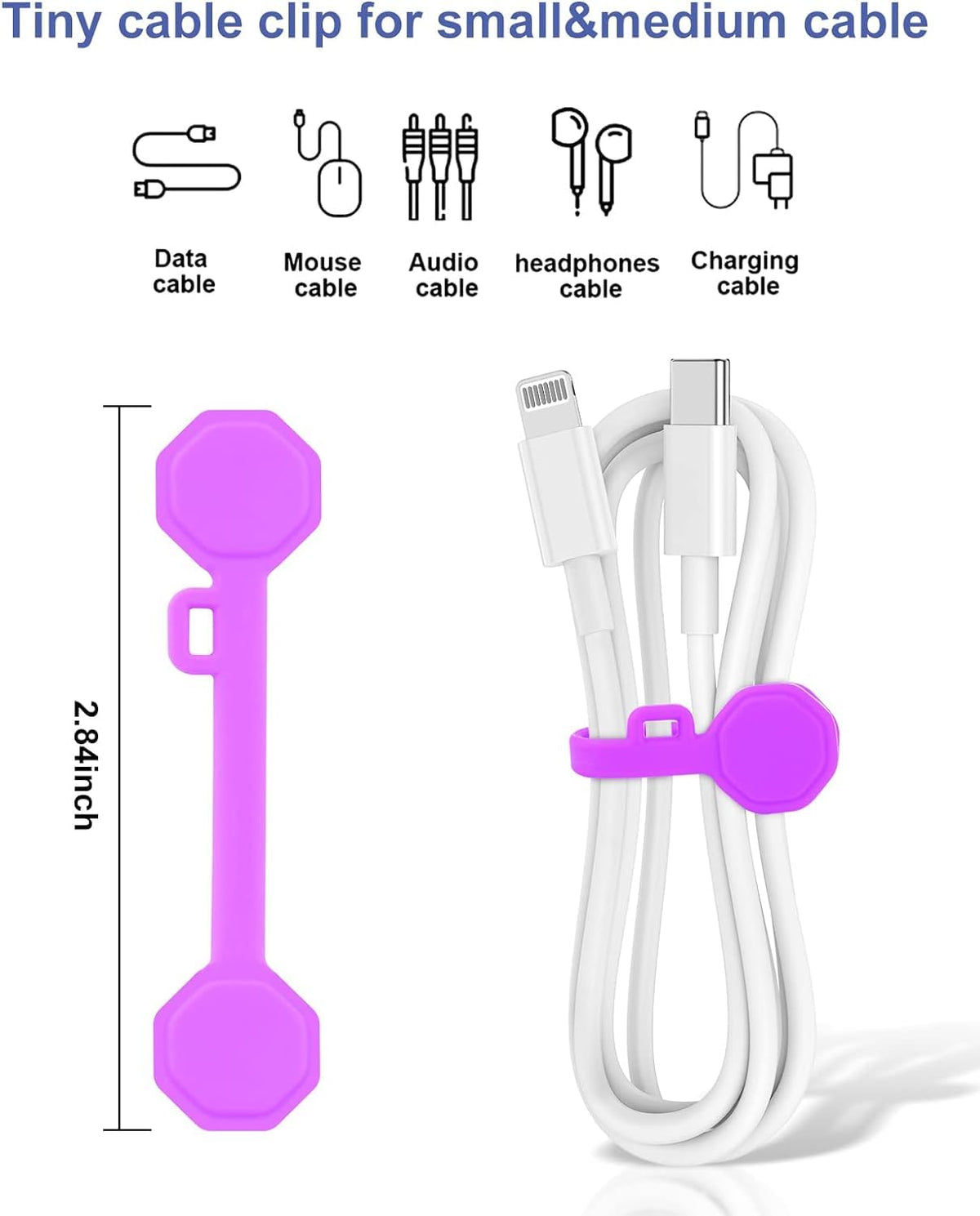 GRODOE cable ties used with earphones reduce tangles