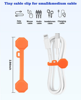 GRODOE silicone magnetic cable clip 7.48inch keeps long cables organized