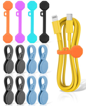 GRODOE silicone magnetic cable ties tidying cords neatly