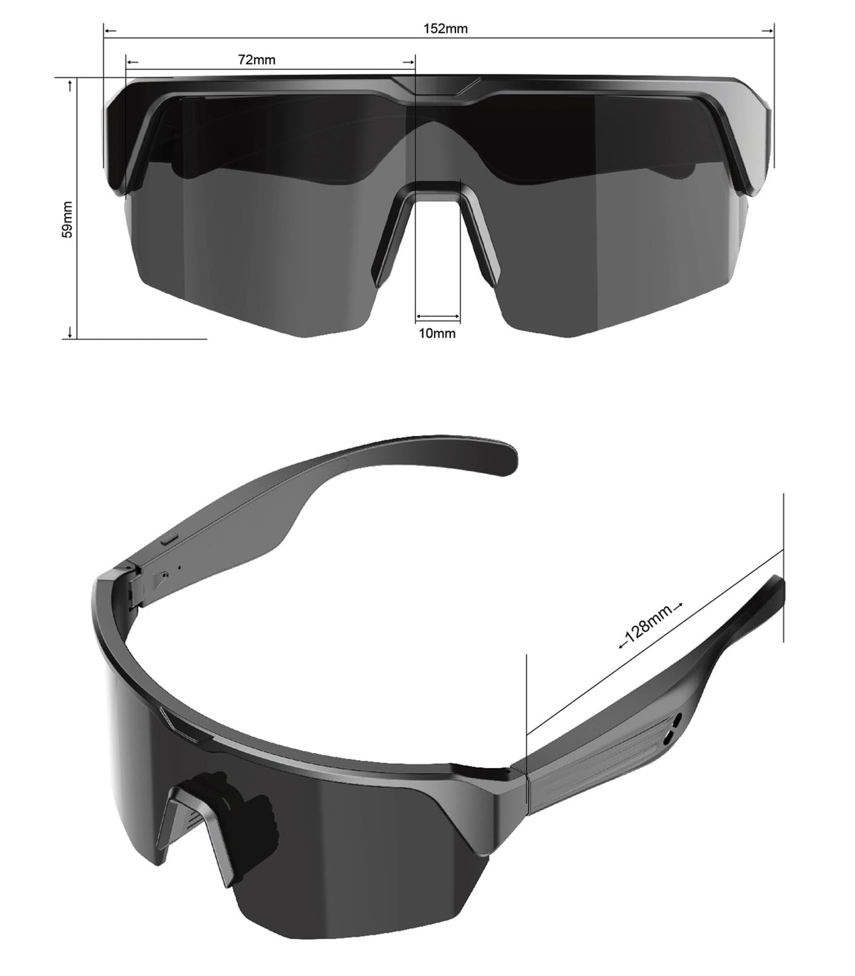 Grofulor Smart Glasses open-ear speakers allow listening without blocking surroundings