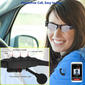 Grofulor sunglasses foldable boom speakers rotate 270 degrees for adjustable listening