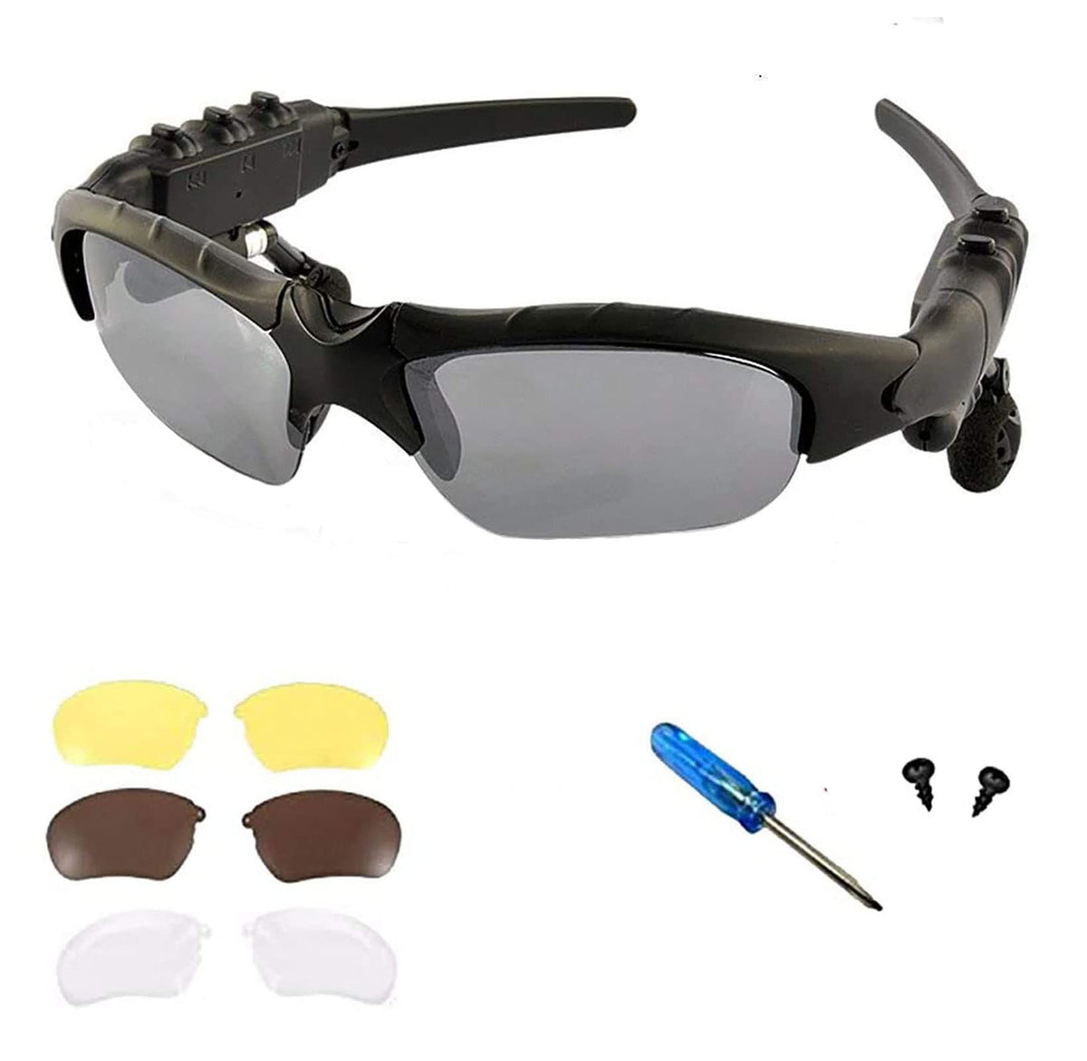 Grofulor wireless sunglasses with polarized lenses reduce glare for outdoor activities