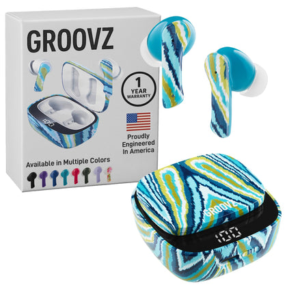 Groovz front packaging showing Peacock color and product branding for standout style