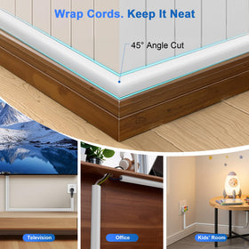 GroTheory paintable cord hider blends with wall color for seamless wiring