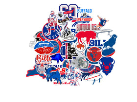 Growing Buffalo stickers on a water bottle for durable, waterproof personalization.