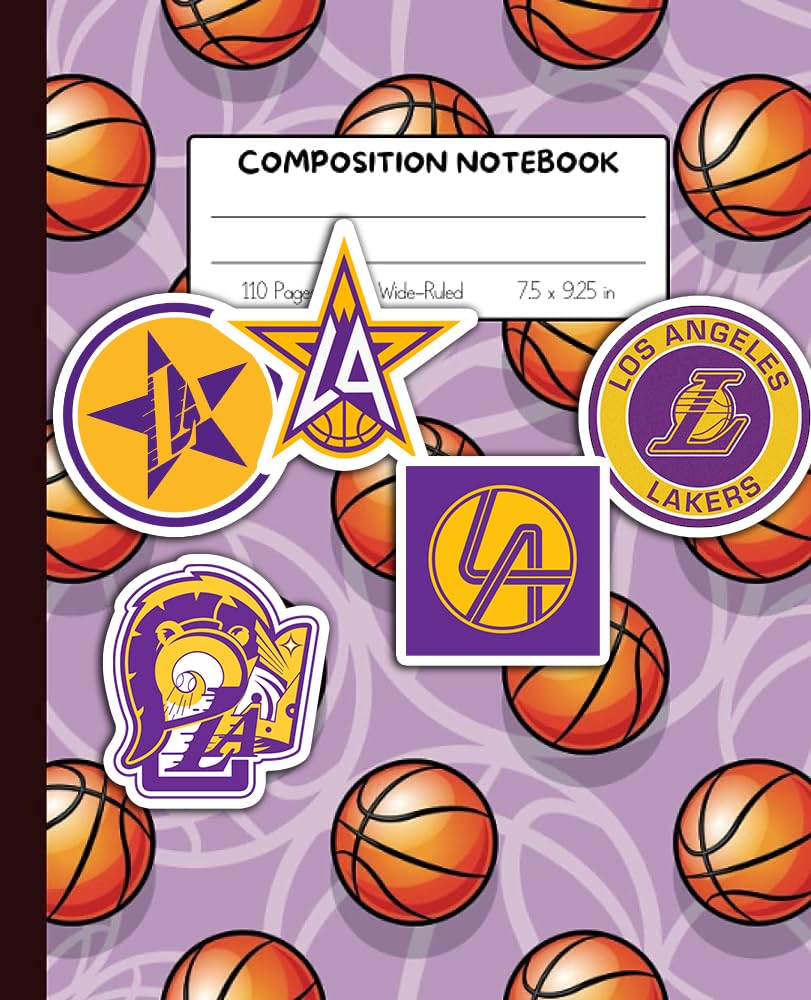 GROWING Lakers stickers on a helmet add team pride with scratch-resistant vinyl.