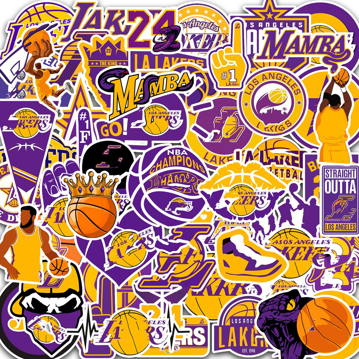 GROWING Lakers stickers on a laptop show durable, waterproof graphics for daily use.