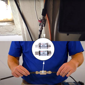 Groword satellite connection with surge protector demonstrates compatibility with multi-device systems