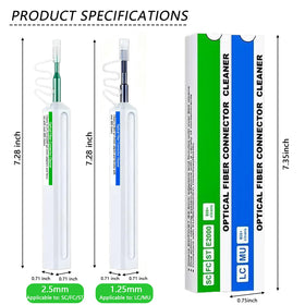 Groword cleaner pen with 2.5 mm SC/FC/ST ferrule for broad compatibility.