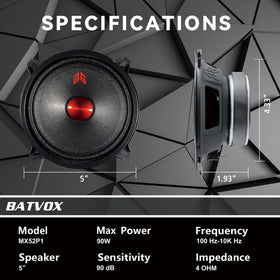 GRTSKY MX52P1 peak power 160W for clean, dynamic sound at high volumes