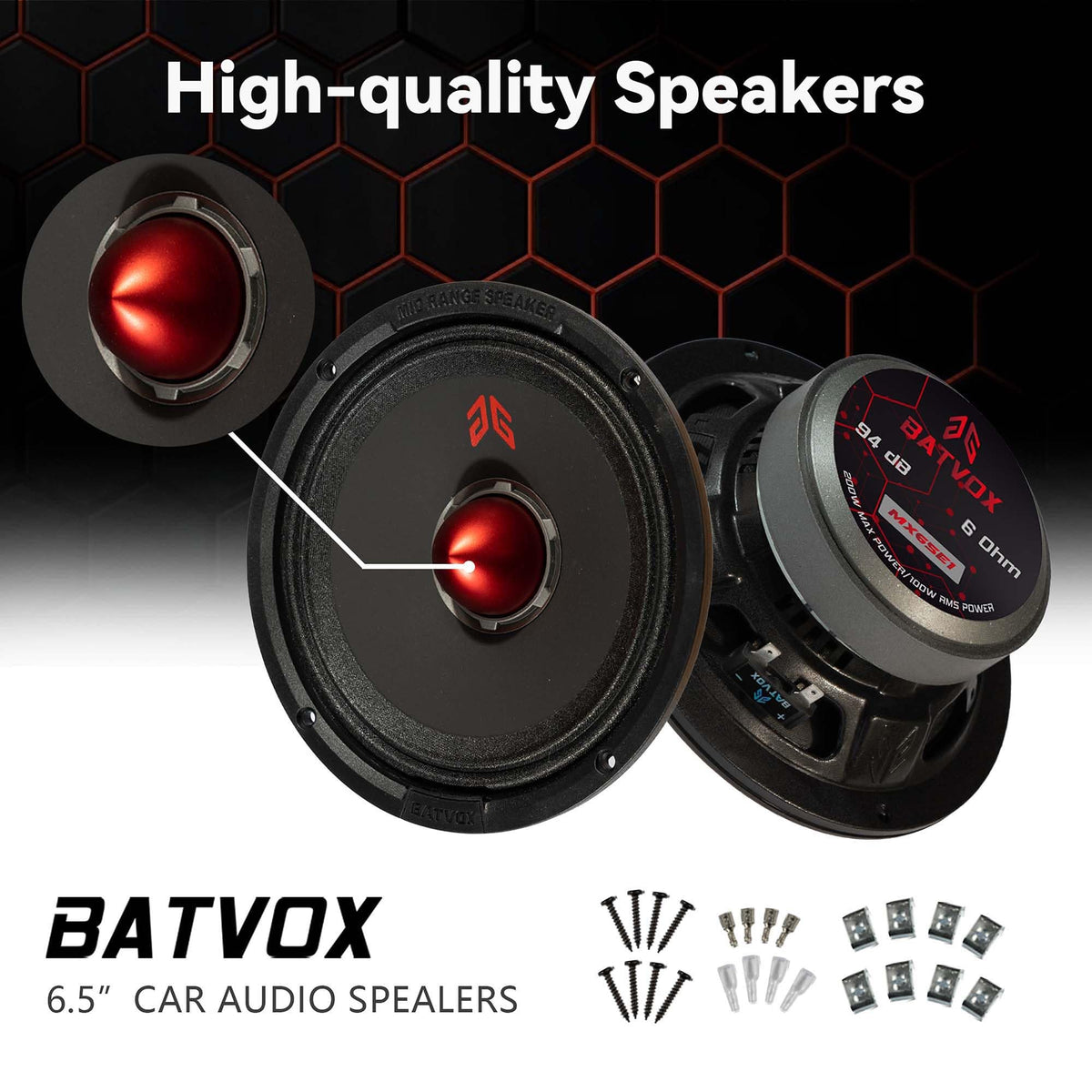 GRTSKY MX65E1 close-up of cone and surround highlighting build quality benefit