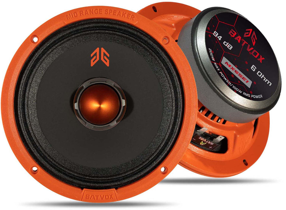 GRTSKY MX65E1 front view showing orange bullet and clear grille, improved mid clarity