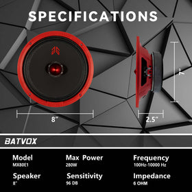 GRTSKY MX80E1 6 ohm impedance supports robust volume without distortion