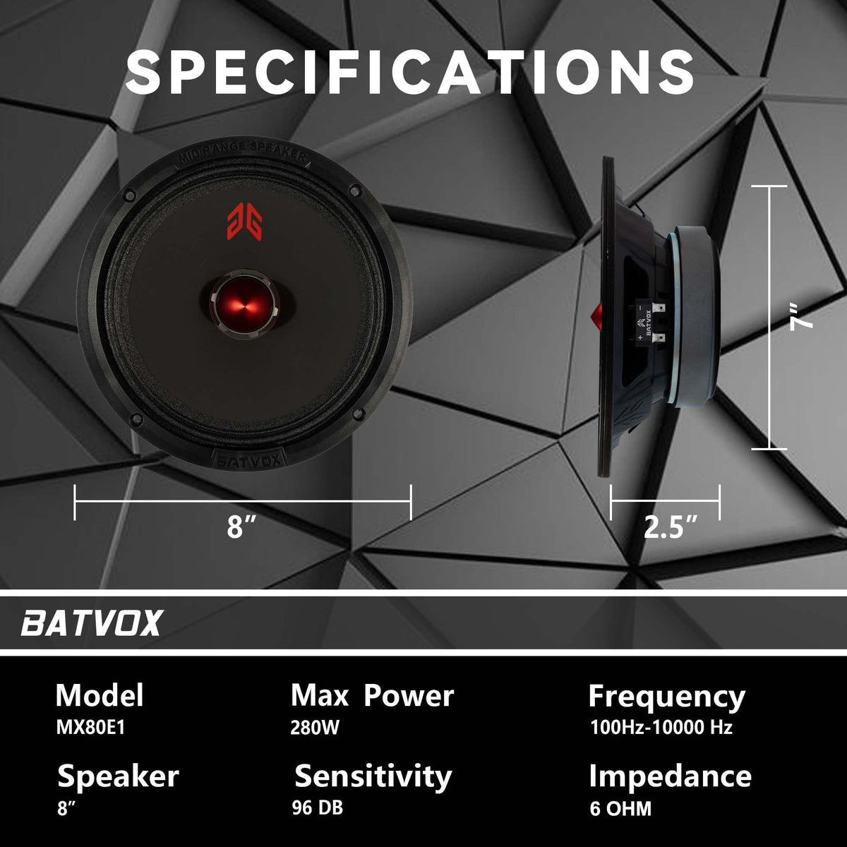 GRTSKY MX80E1 6-ohm impedance supports stable, loud playback.