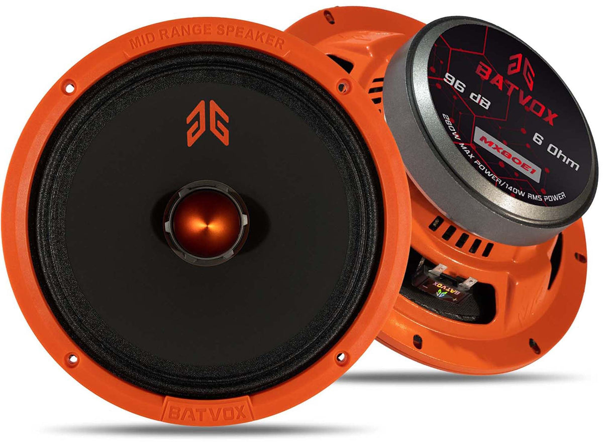 GRTSKY MX80E1 orange bullet 8-inch driver enhances car audio clarity