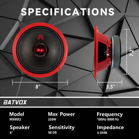 GRTSKY MX80E2 with 4 ohm impedance supports high-volume listening.