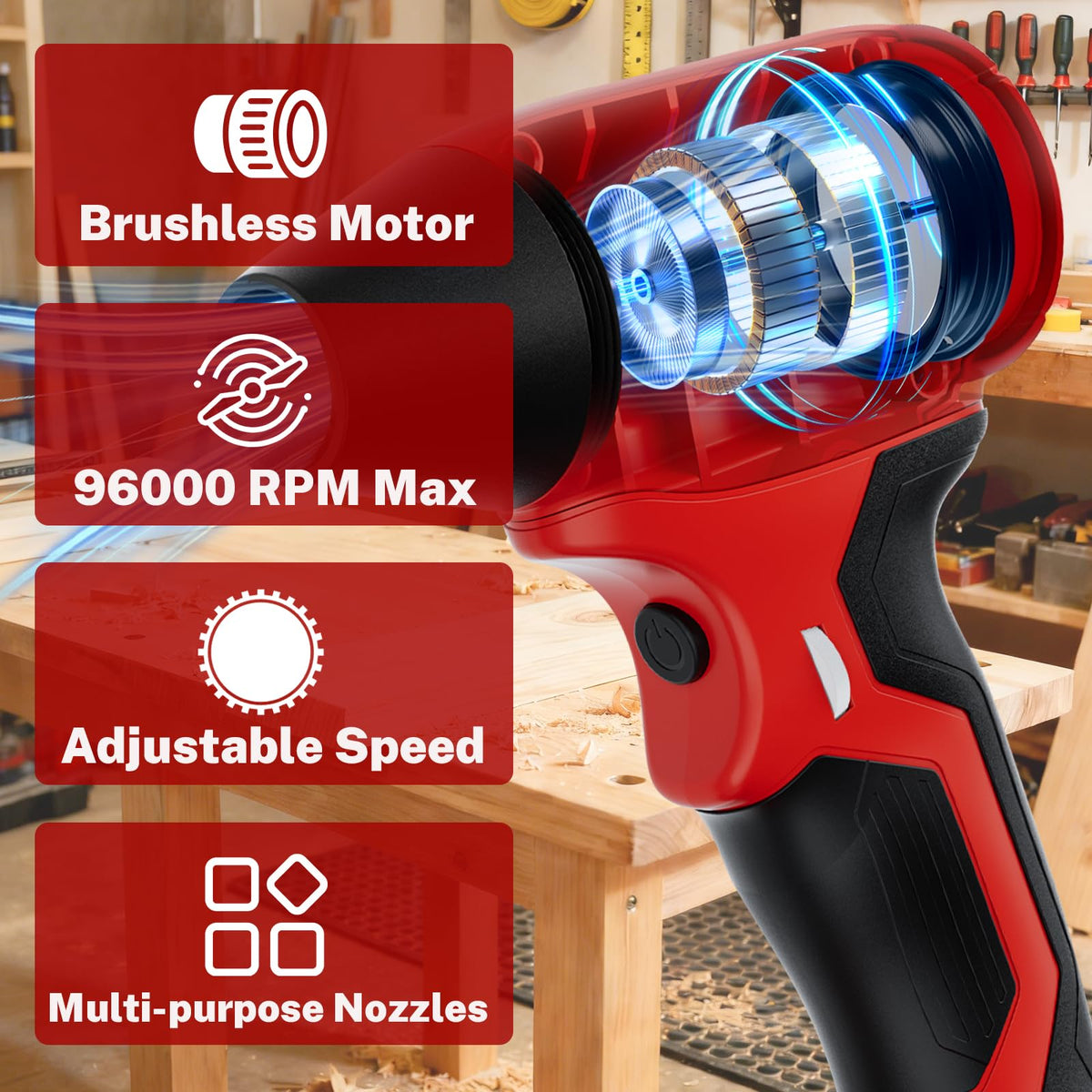 GRVODFRTA closeup of nozzle attachment illustrating precise airflow control benefit
