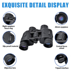 GRWANG 10x40 HD binoculars focus wheel enables precise target tracking