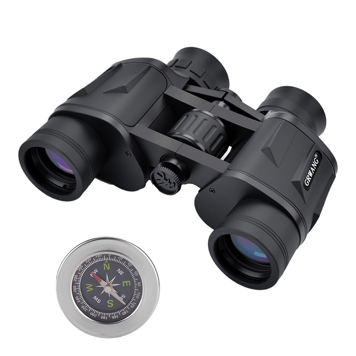 GRWANG 10x40 HD binoculars front view for clear outdoor observation