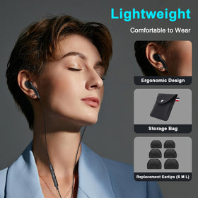 Gsangoo magnetic earbuds snapped together to prevent cable tangles
