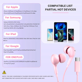Gsangoo USB-C headphones compatibility across phones and tablets.