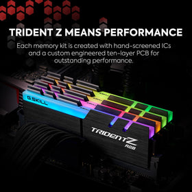 G.SKILL Trident Z RGB RAM heat spreader close-up for enhanced cooling aesthetics