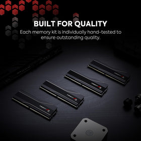 G.SKILL Trident Z5 Neo RAM DIMM stack showing 2x32GB kit design flexibility