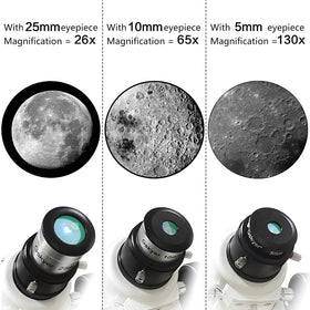 Gskyer 130EQ equatorial mount enables smooth tracking of celestial objects.