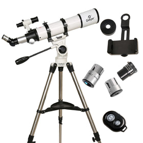 Comprehensive package with telescope and accessories for quick setup.