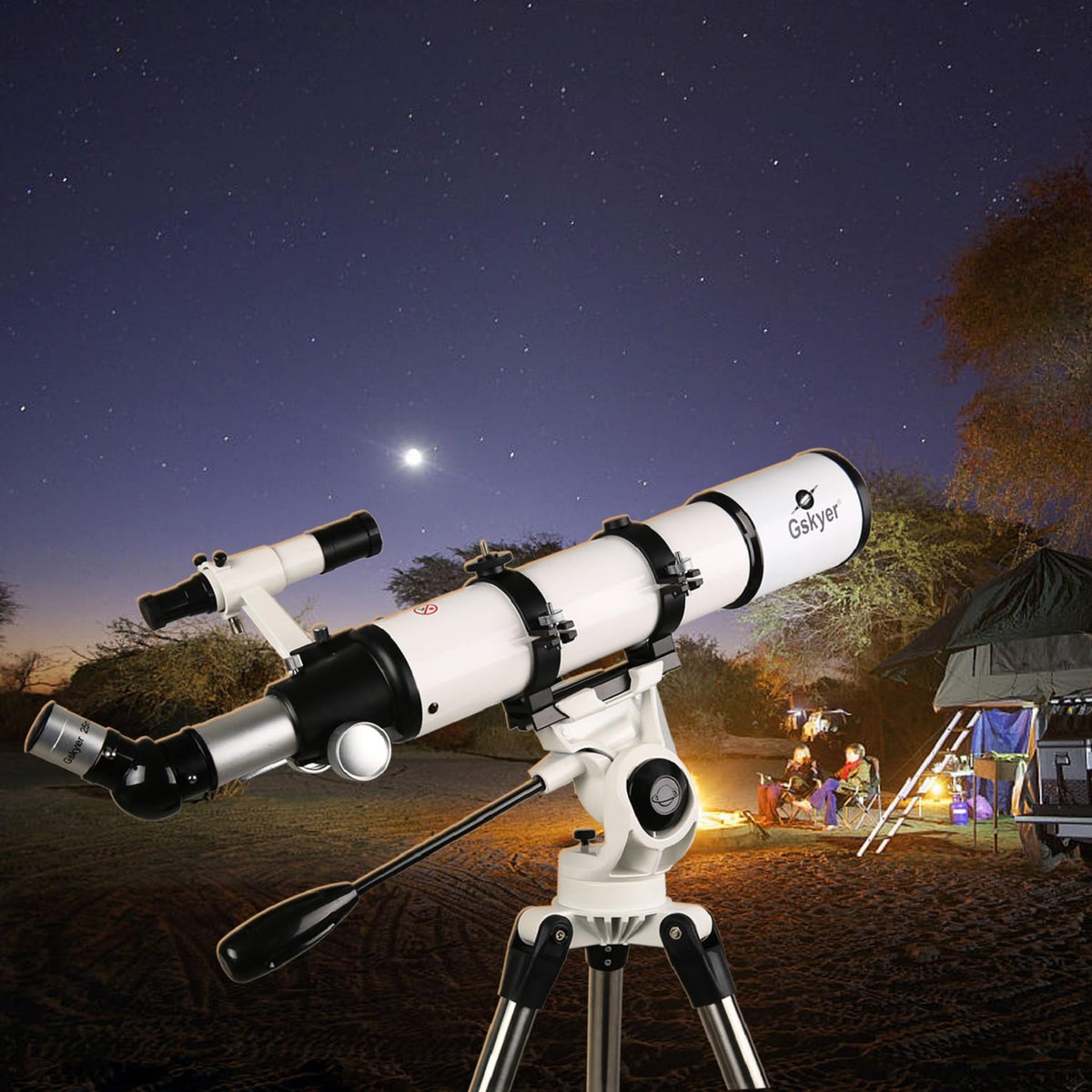 AZ Altazimuth mount enables smooth target tracking across the sky.