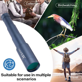 Gskyer compact portable telescope fits pockets and bags.