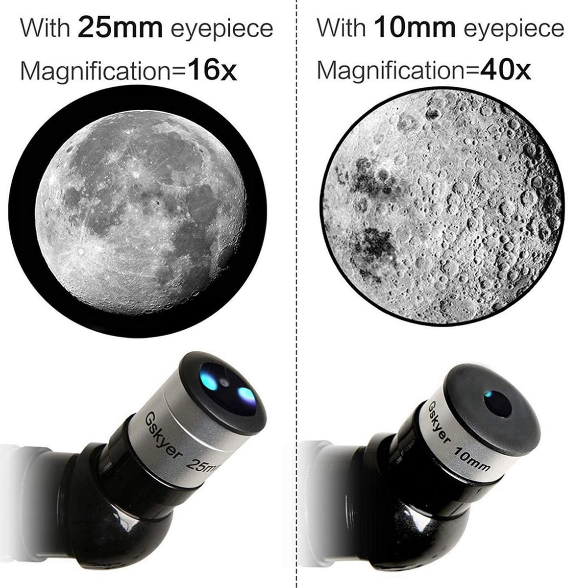 Gskyer 80mm AZ stainless steel tripod provides stable support