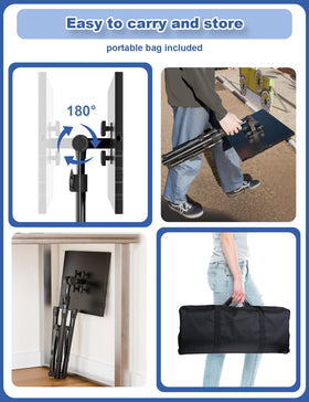 GSOW height comparison scale showing adjustable range for sitting and standing