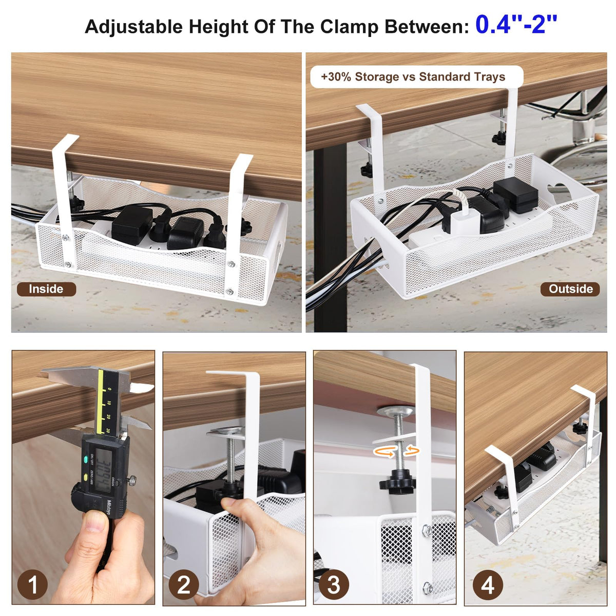 G.Sumiker heavy-duty steel tray supports up to 20 lbs without sagging.