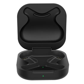Gsykxe charging case front view showing smooth ABS shell and compact profile benefit portability