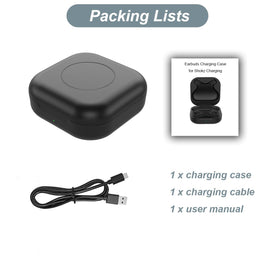 Gsykxe charging case in a travel bag with earbuds showing on‑the‑go charging convenience