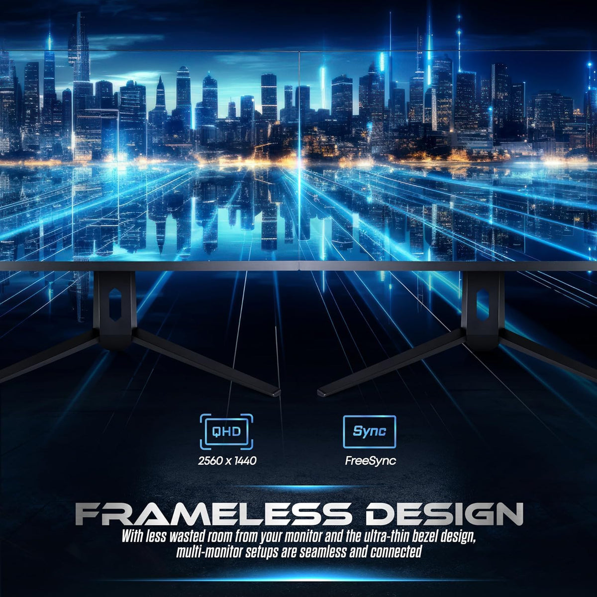 GTek frameless design enhances modern gaming and streaming aesthetics.