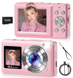 Gtonster pink camera front view showing compact design and portability benefit